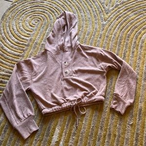 Crop blush hoodie